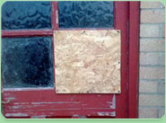 boarded up Petts Wood